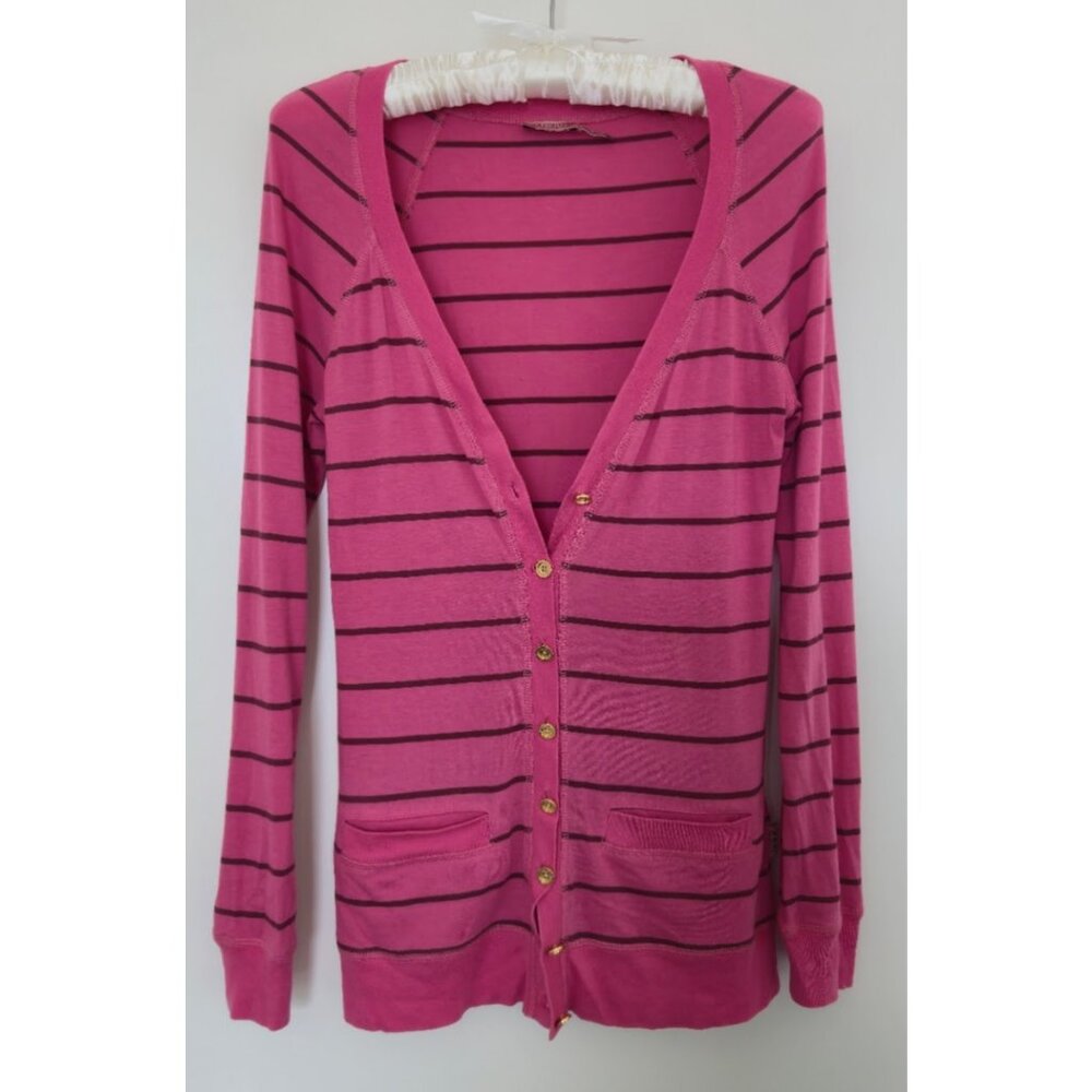 Juicy Couture Pink Striped Cardigan